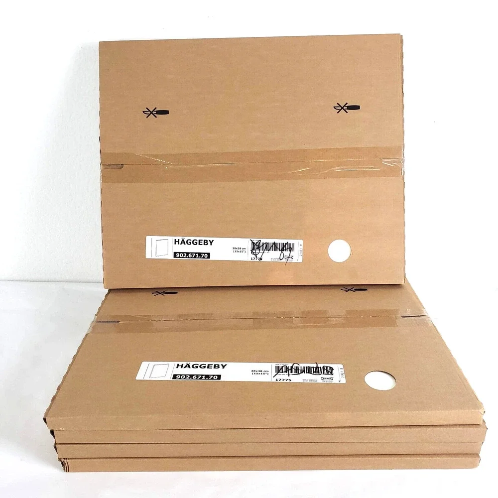 New!! (2) IKEA HAGGEBY White Cabinet Door 15x15in. 902.671.70 SEALED